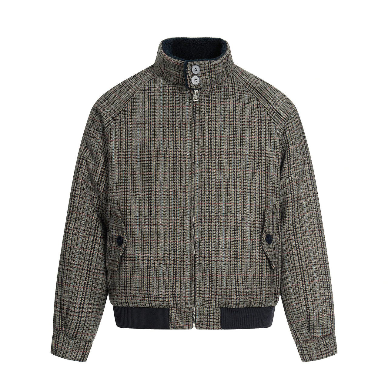 Vintage Old Money Style Plaid Padded Jacket