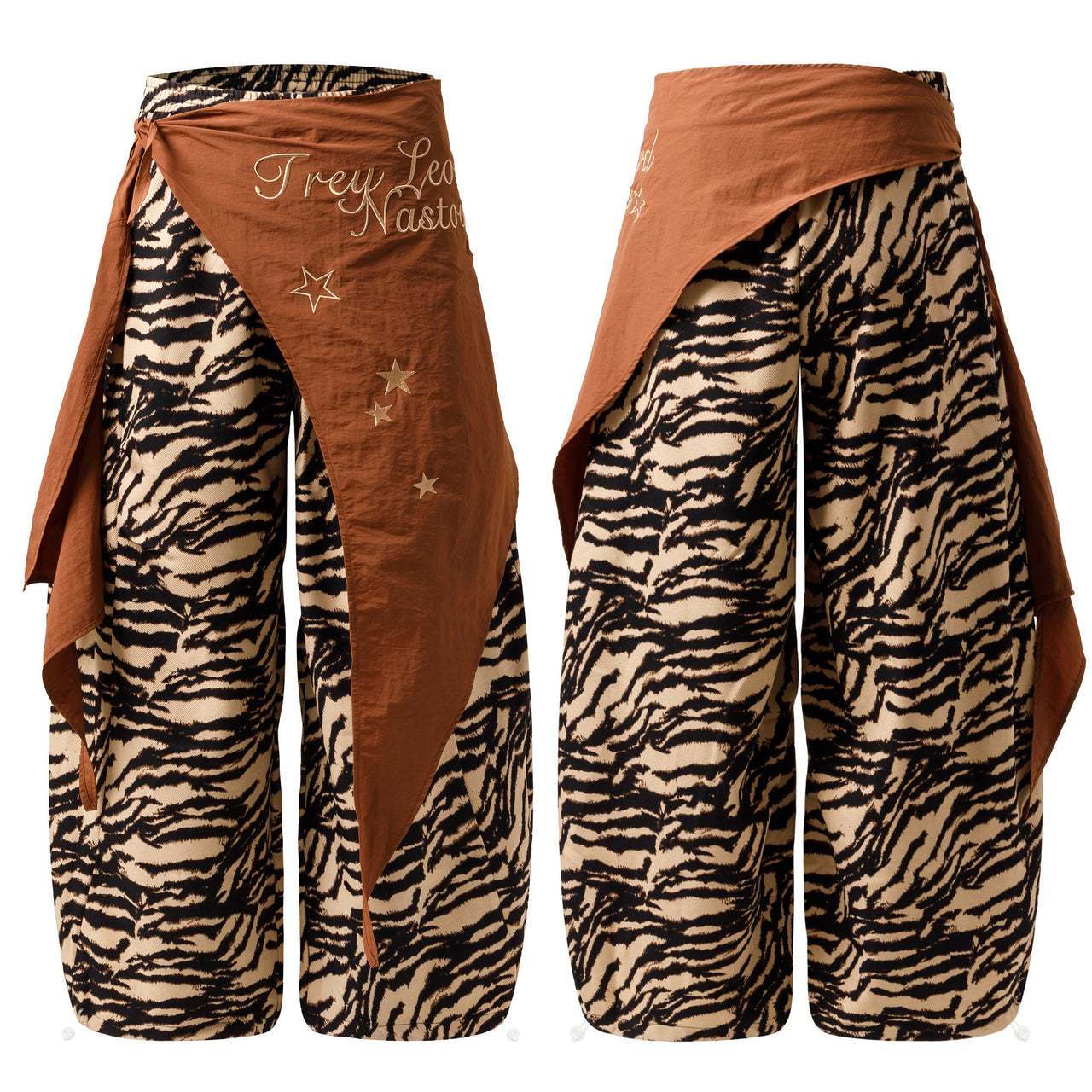 Vintage Hip-Hop Leopard Print Tracksuit Pants