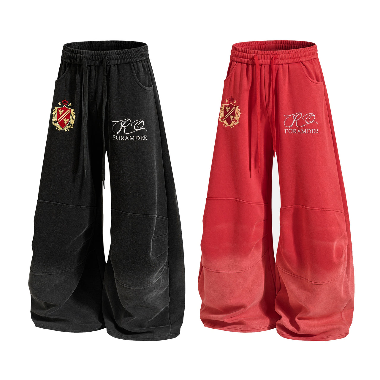 Omirad Crest Embroidery Balloon Sweatpants