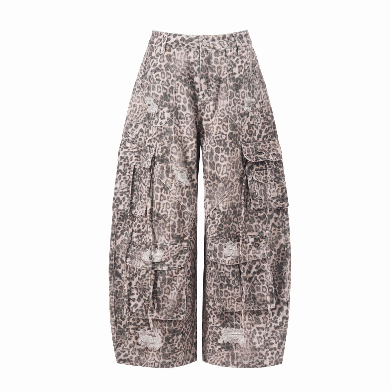 Omirad Leopard Cargo Baggy Jeans