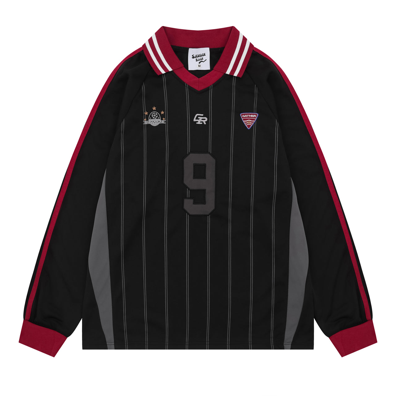 American Streetwear Striped Polo Sweatshirt