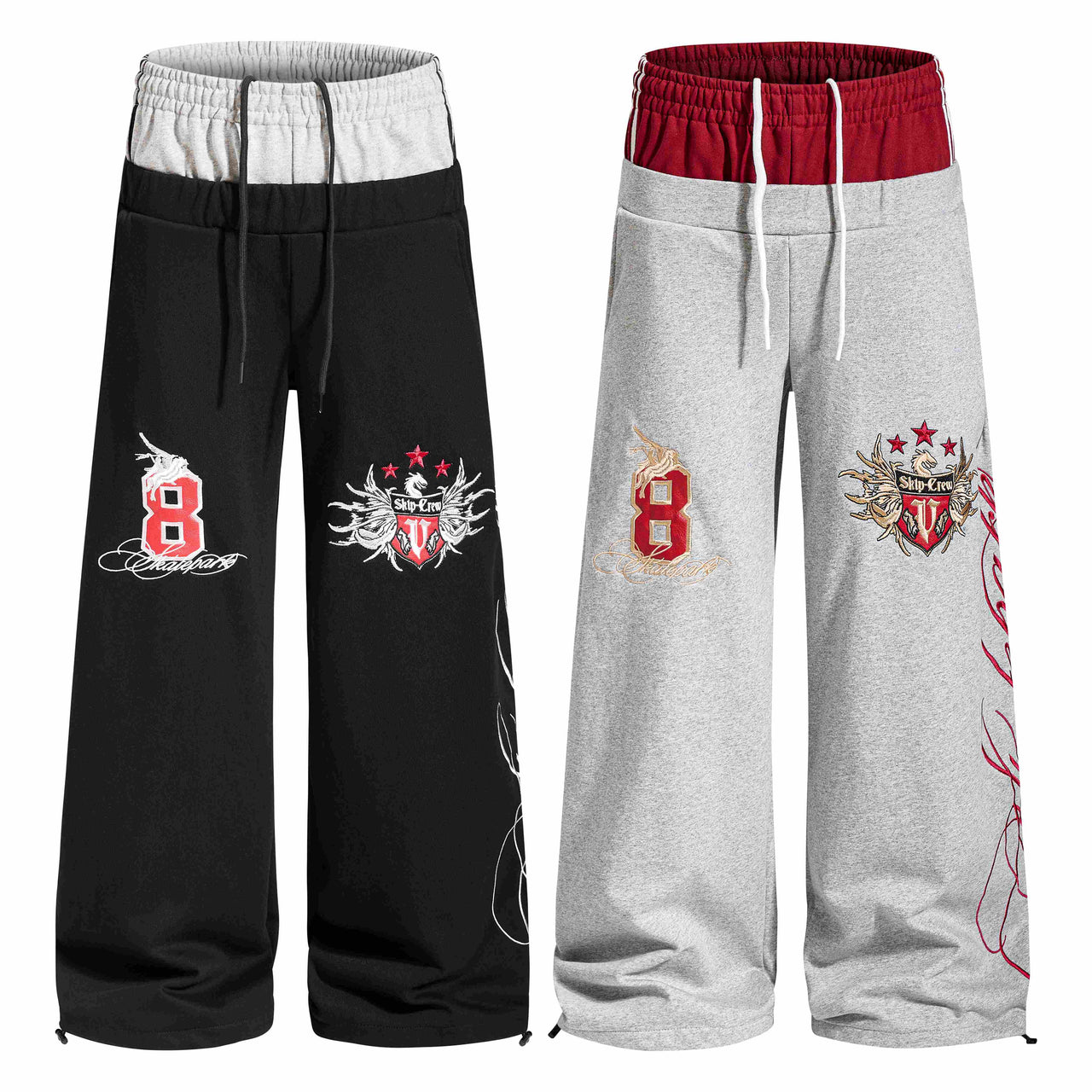 Omirad “Varsity Crest Wide-Leg Sweatpants”