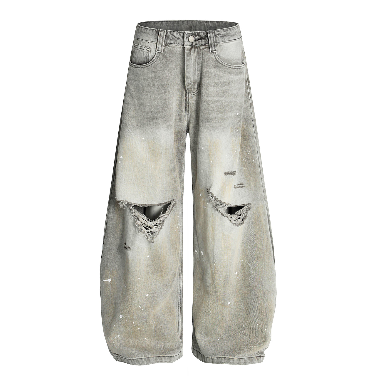 American Vintage Dirty Dyed Distressed Jeans