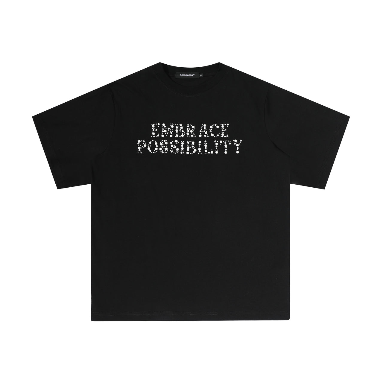 American Vintage Pearl-Embedded Letter Tee