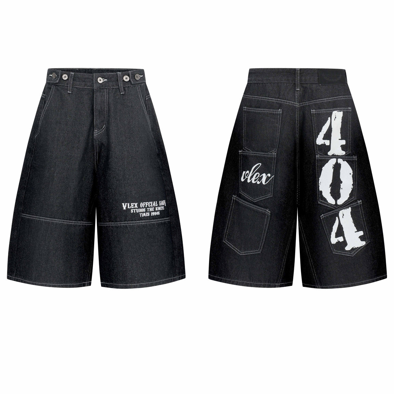 Omirad 404 Patchwork Denim Shorts