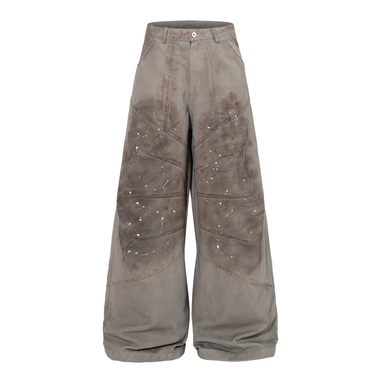 Omirad Distressed Panel Wide-Leg Pants