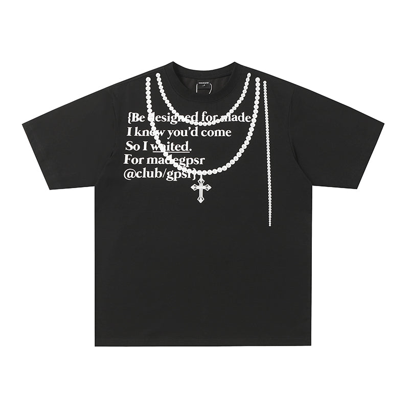 American Street Style Letter Print Tee