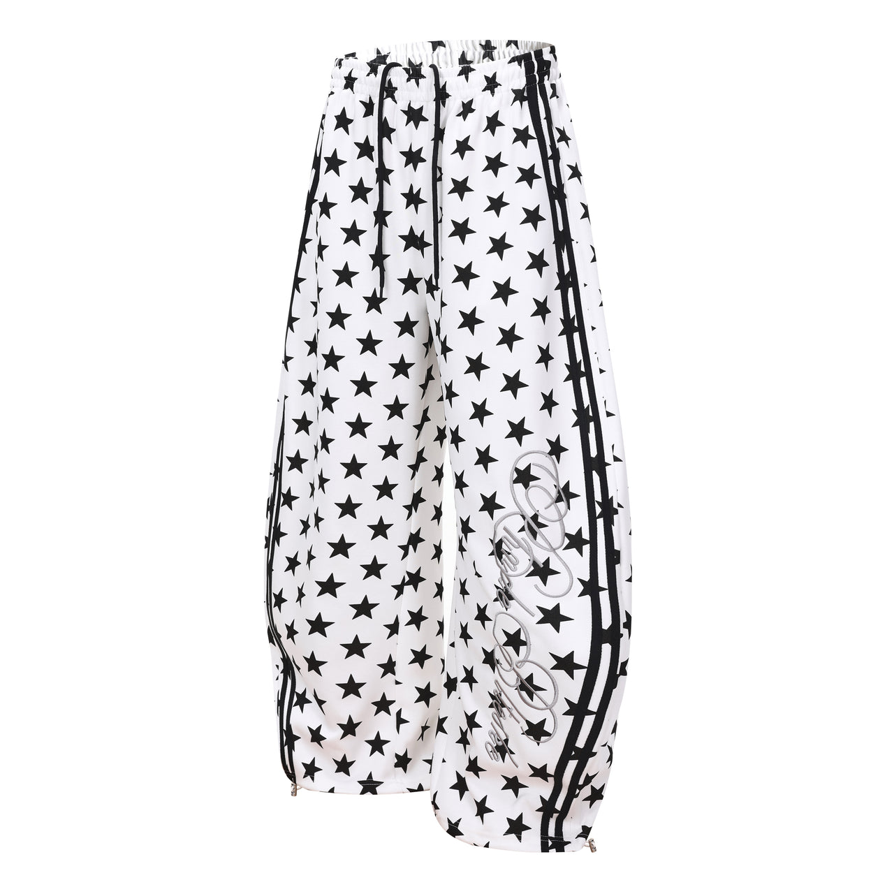 Omirad Star Print Wide-Leg Sweatpants