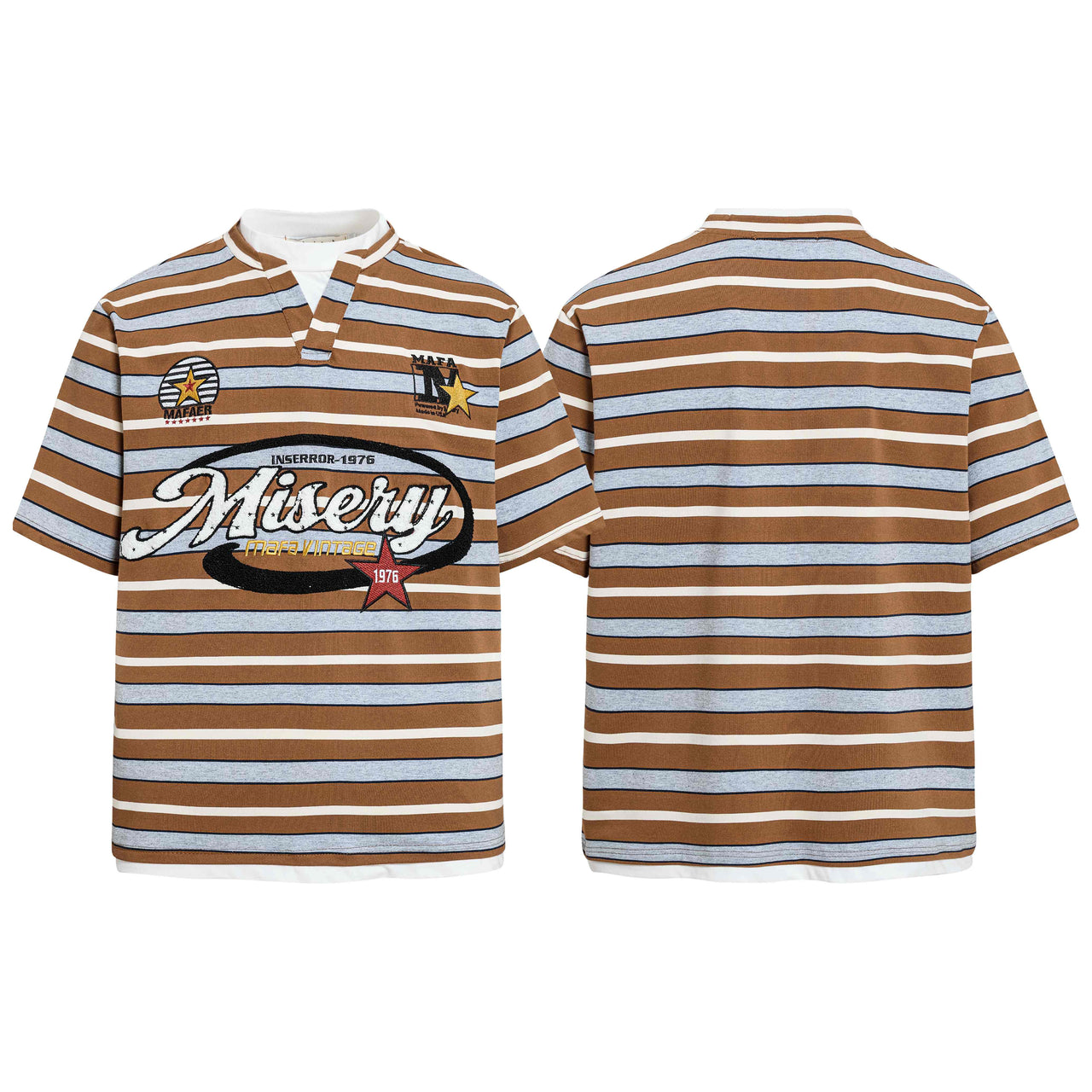 Omirad Vintage Striped Varsity Tee