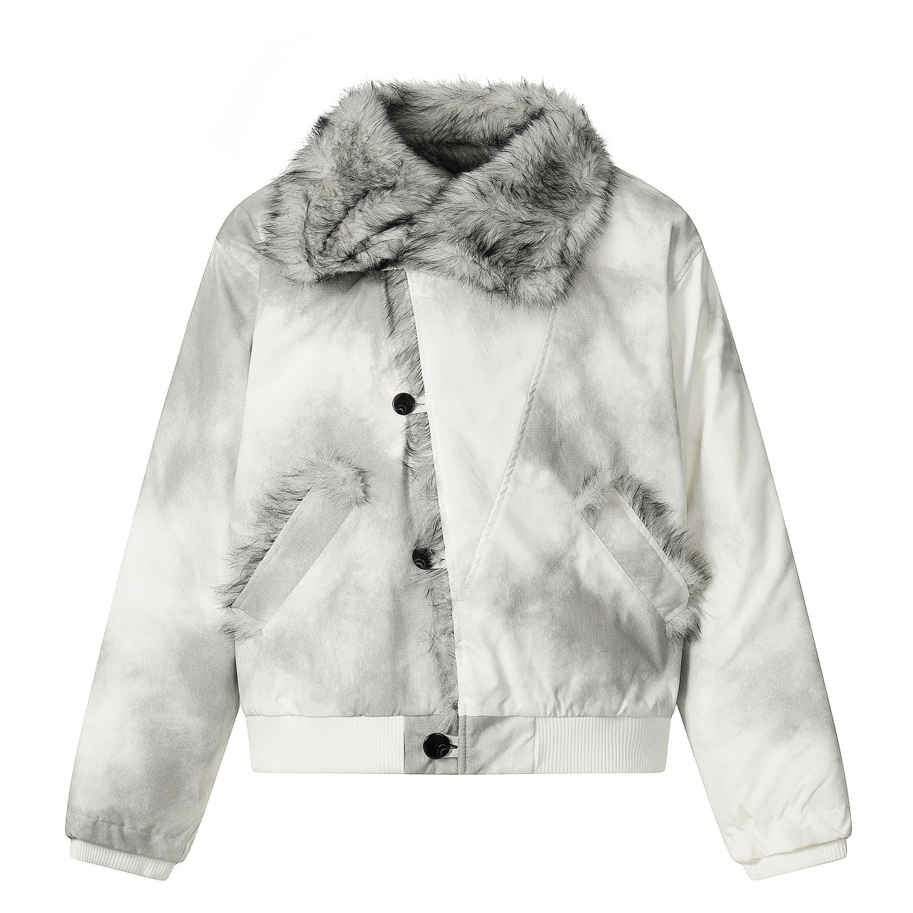 High-Street Premium Shearling-Collar Padded Jacket