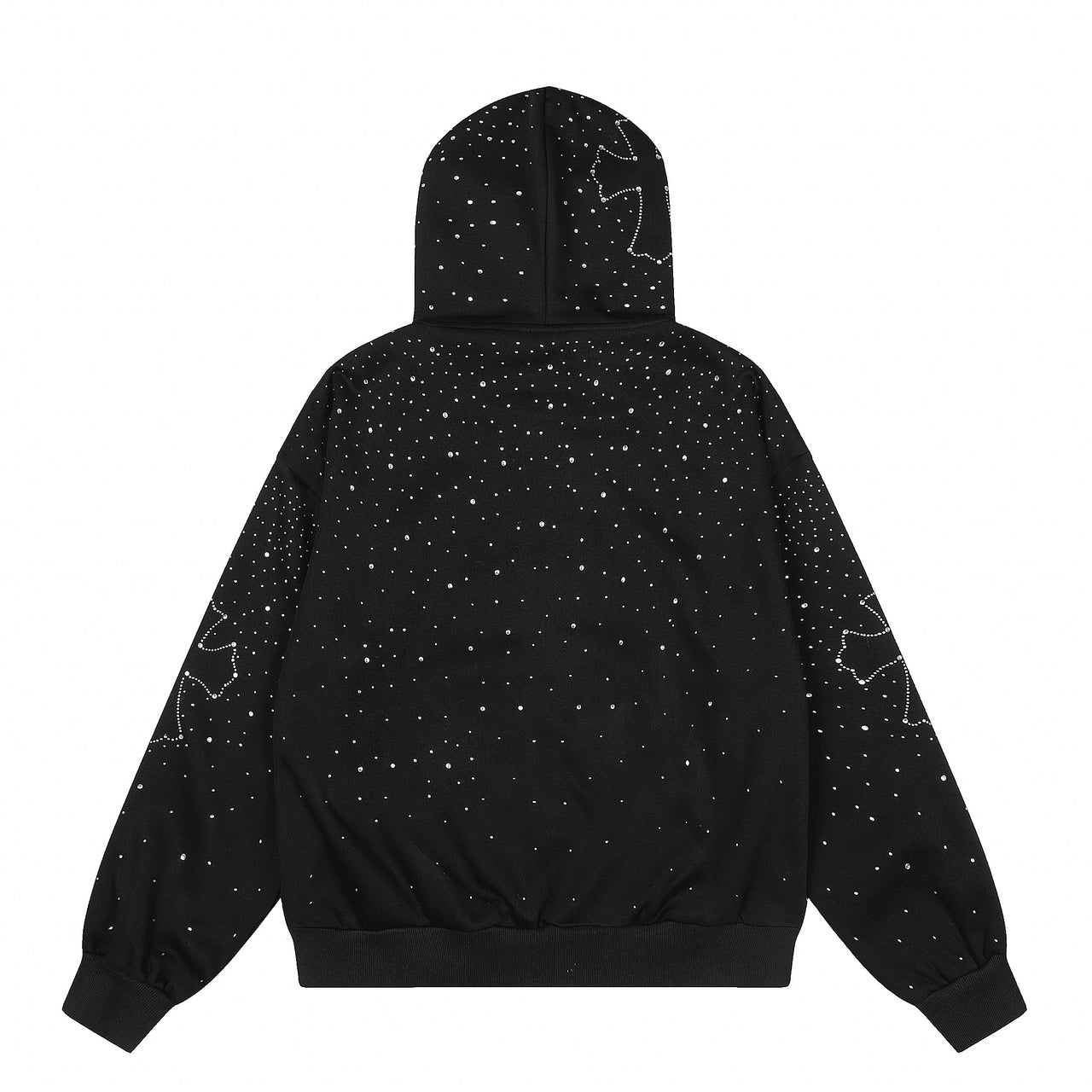 Omirad All-Over Rhinestone Zip Hoodie