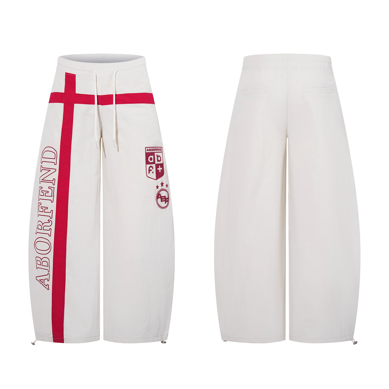 Omirad Cross Graphic Wide-Leg Track Pants